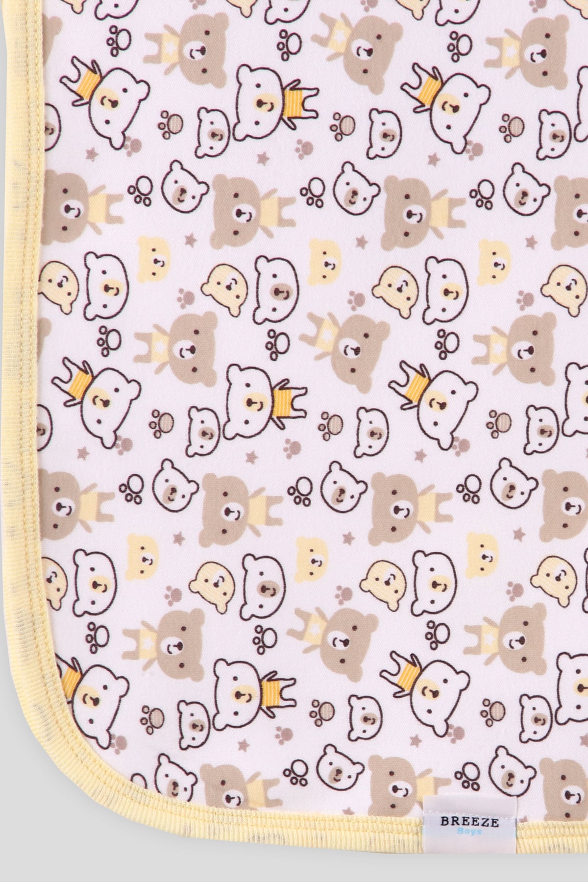 Breeze Yenidoğan Bebek Battaniyesi Ayıcıklı (74 x 87 ) Sarı (Standart)