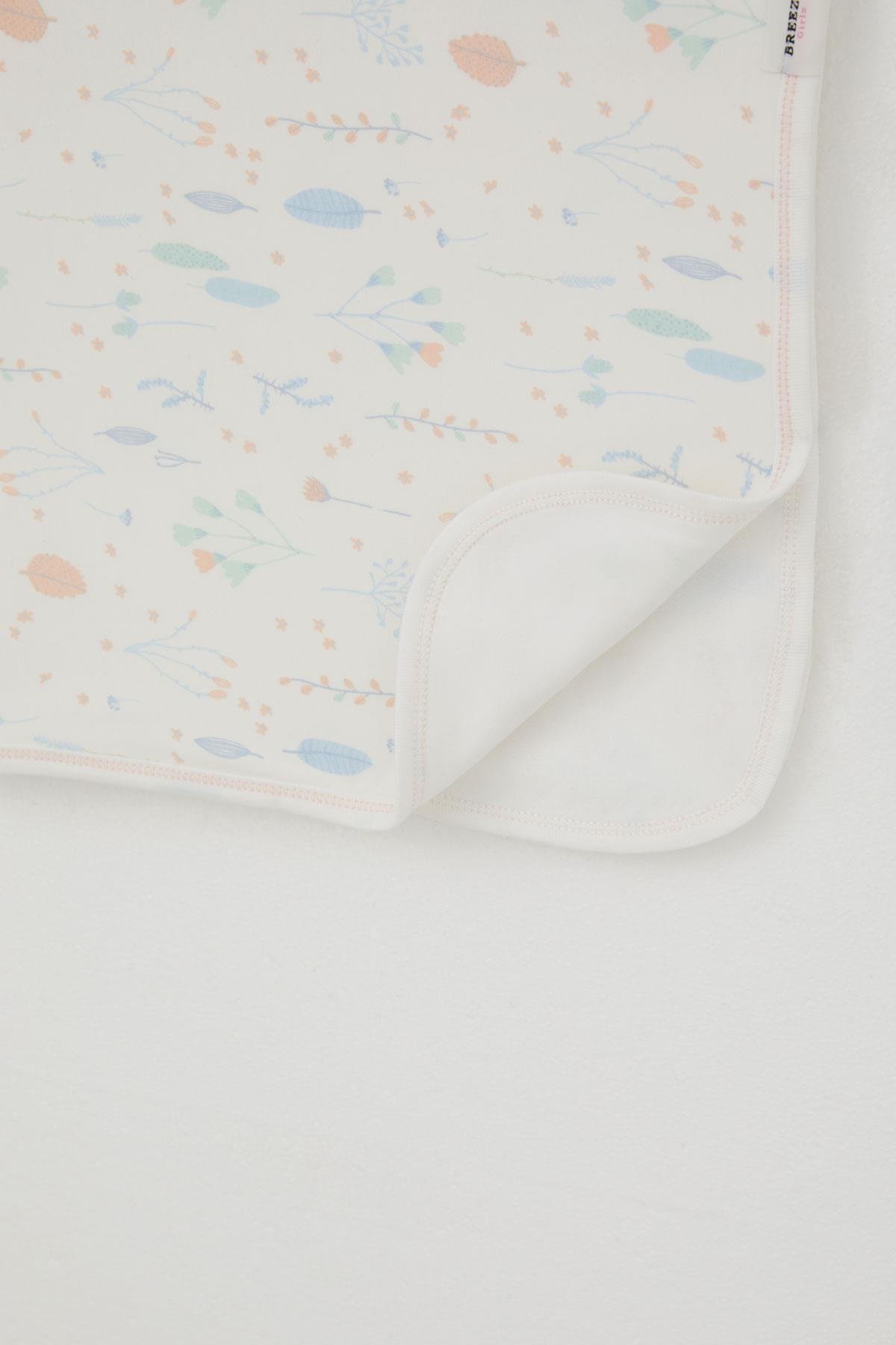 Breeze  Yenidoğan Bebek Battaniyesi Bahar Temalı Çiçek Desenli Ekru (81 x 88 cm)