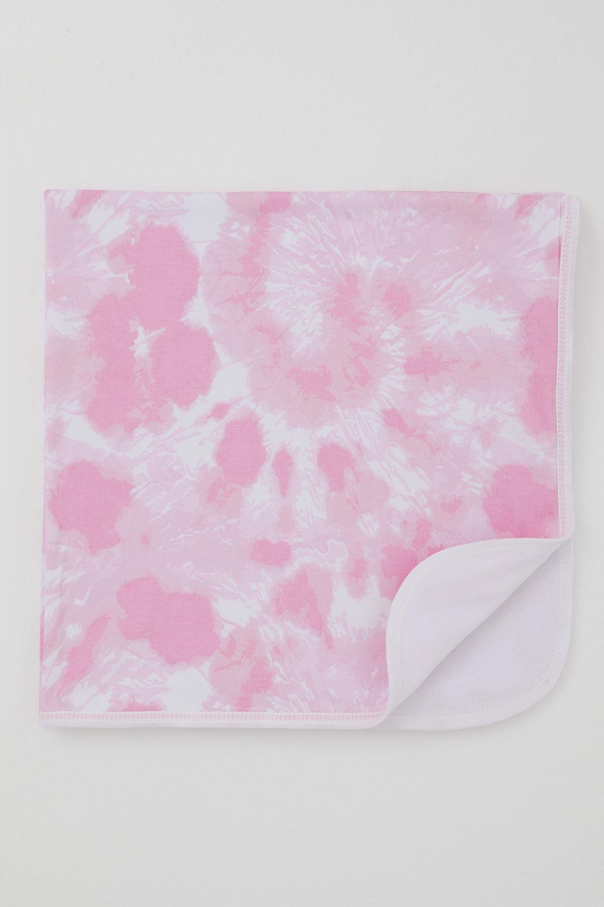 Breeze  Yenidoğan Bebek Battaniyesi Batik Desenli Pembe (78 x 88 cm)