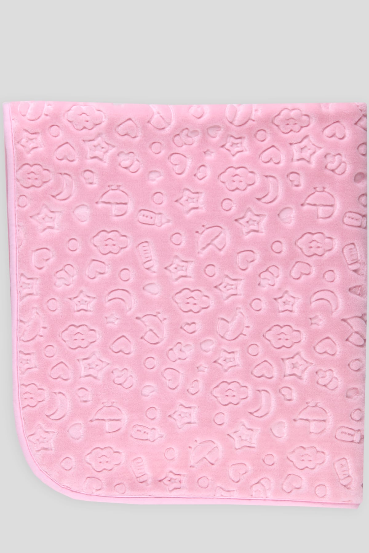 Breeze Yenidoğan Bebek Battaniyesi Desenli Pembe (104 x 121 cm)