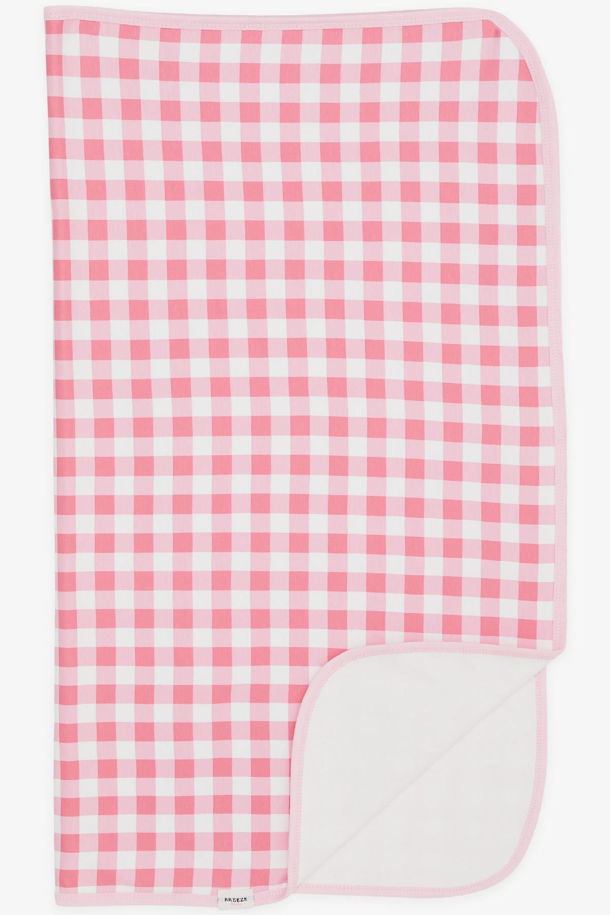 Breeze Yenidoğan Bebek Battaniyesi Ekose Desenli Pembe