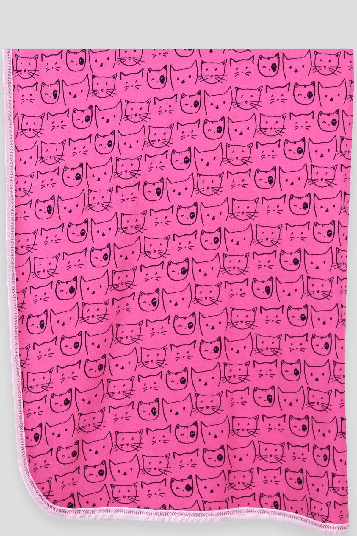 Breeze Yenidoğan Bebek Battaniyesi Kedili (75 x 88 ) Pembe