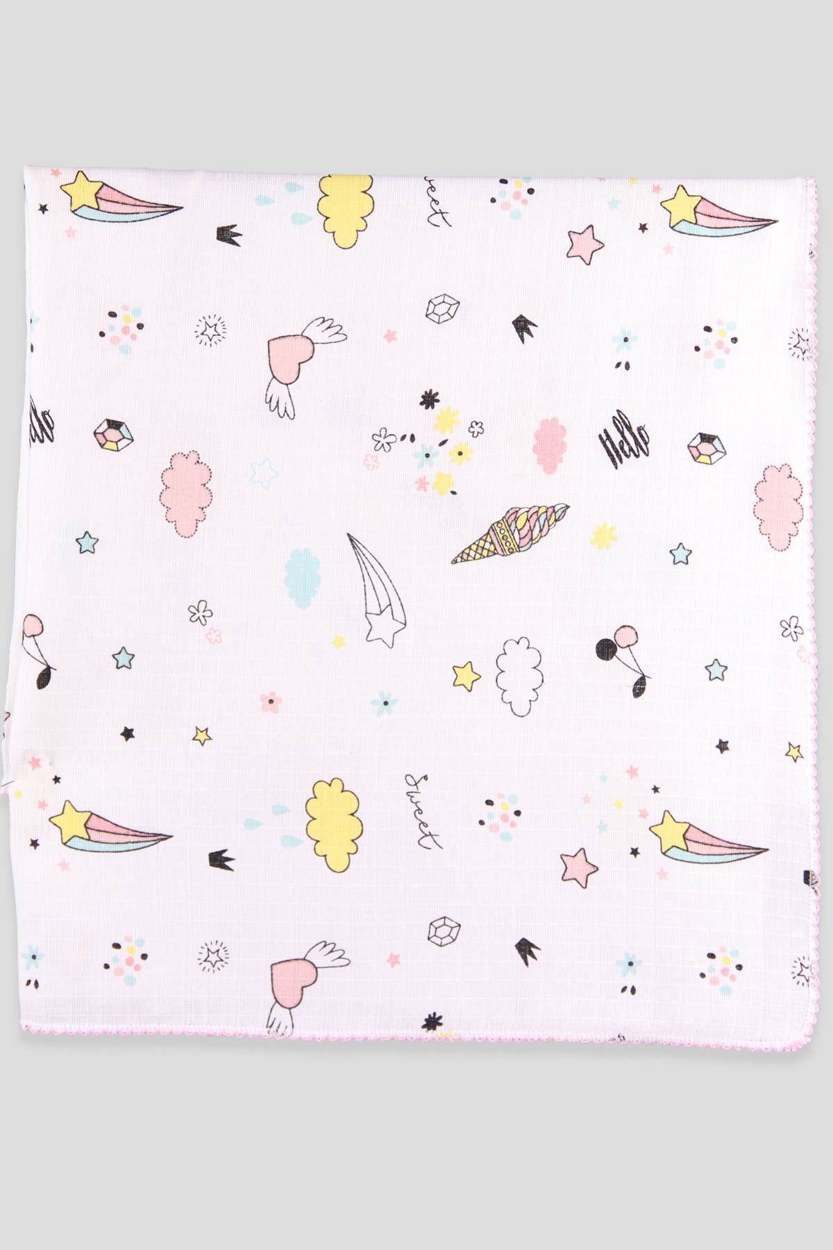 Breeze Yenidoğan Bebek Battaniyesi Keten Dokulu ( 75 x 95 ) Pudra (Standart)