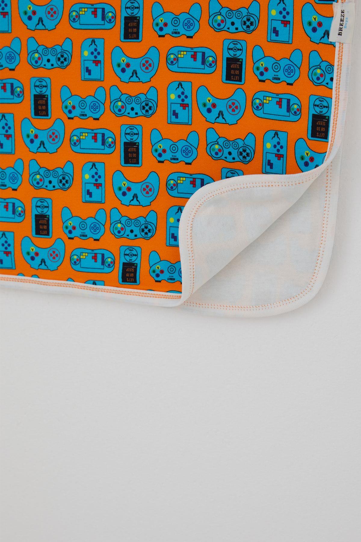 Breeze  Yenidoğan Bebek Battaniyesi Oyun Kumandalı Mini Oyuncu Turuncu (76 x 87 cm)