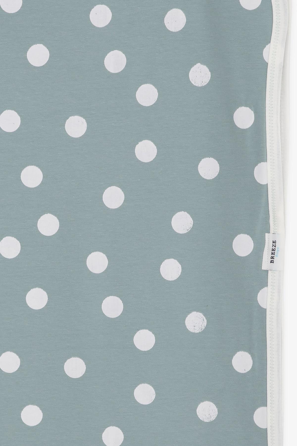 Breeze Yenidoğan Bebek Battaniyesi Puan Desenli Mint Yeşili (Standart)