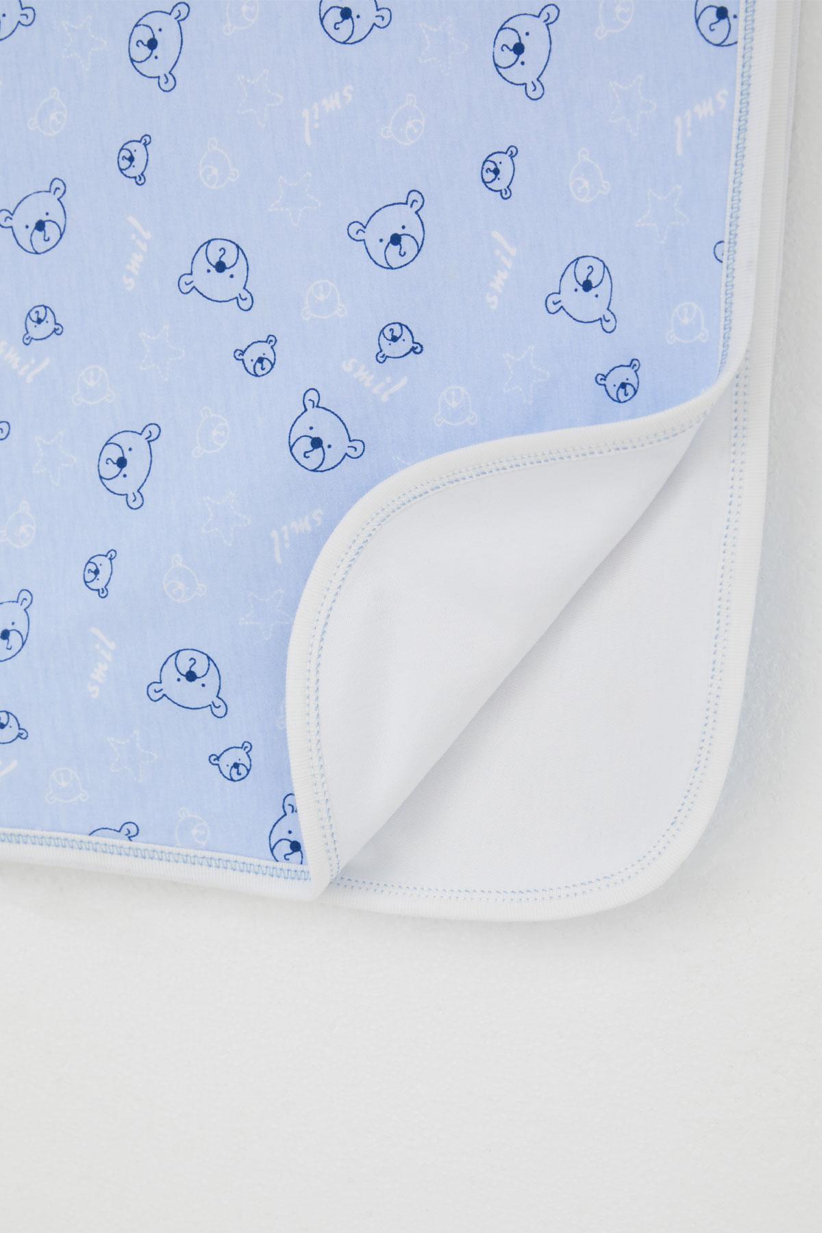 Breeze  Yenidoğan Bebek Battaniyesi Sevimli Ayıcık Figürlü Yıldız Desenli Mavi (Standart)