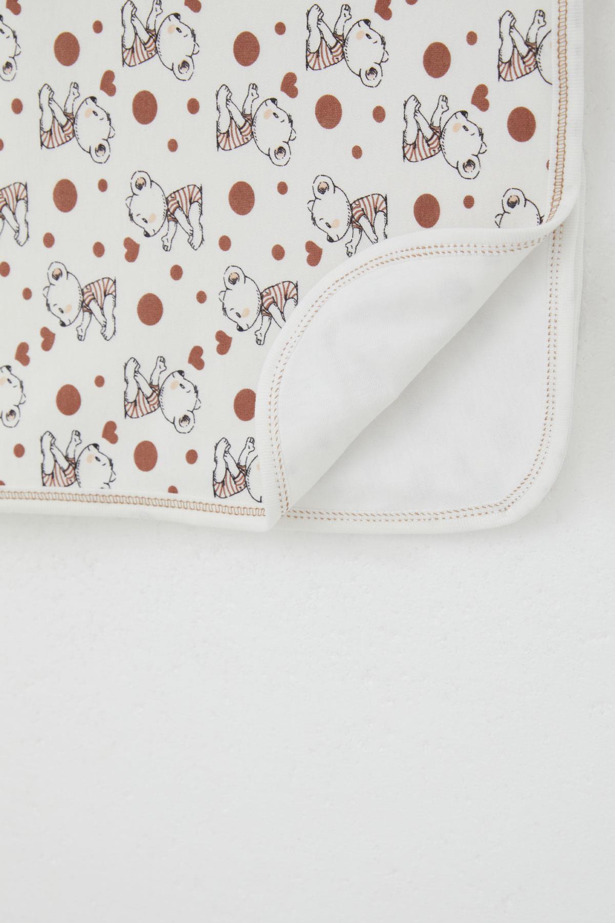 Breeze Yenidoğan Bebek Battaniyesi Sevimli Bebek Ayıcık Desenli Ekru (Standart)