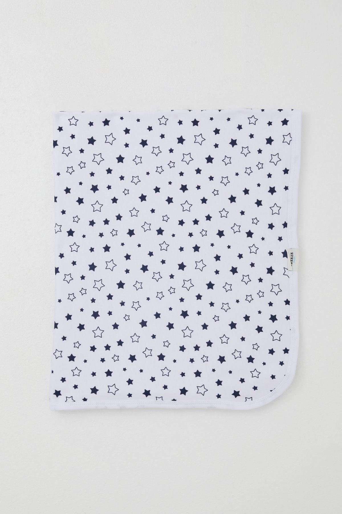 Breeze  Yenidoğan Bebek Battaniyesi Yıldız Desenli Beyaz (80 X 90 cm)
