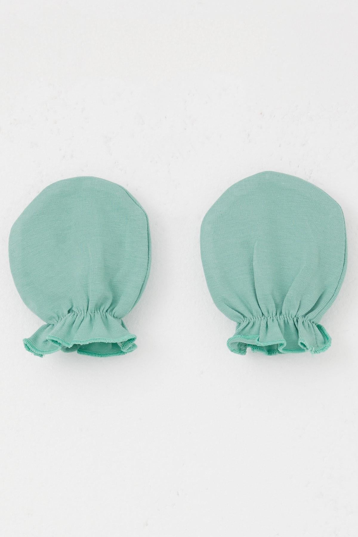 Breeze Yenidoğan Bebek Eldiven Basic Mint Yeşili (Standart)