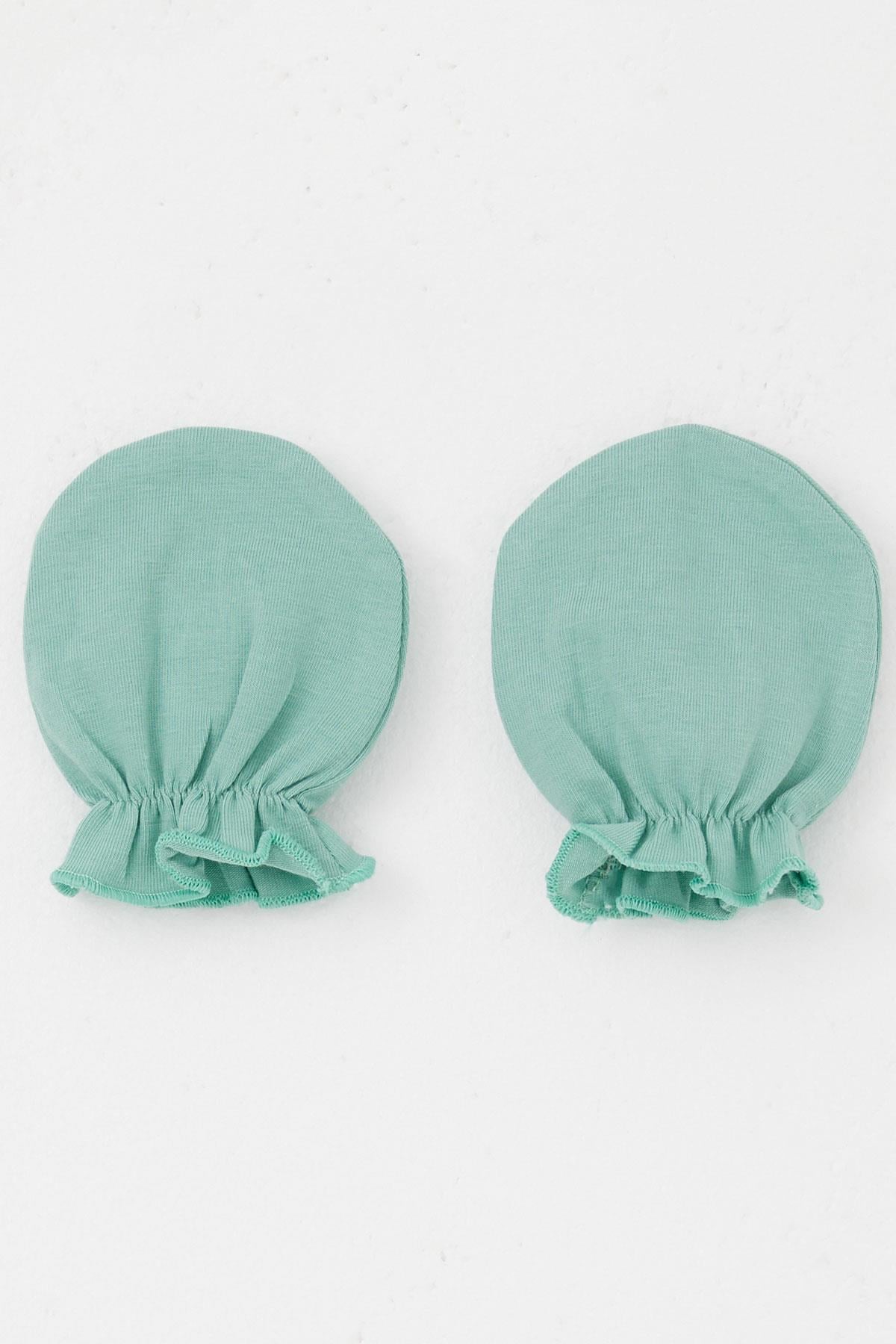 Breeze Yenidoğan Bebek Eldiven Basic Mint Yeşili (Standart)