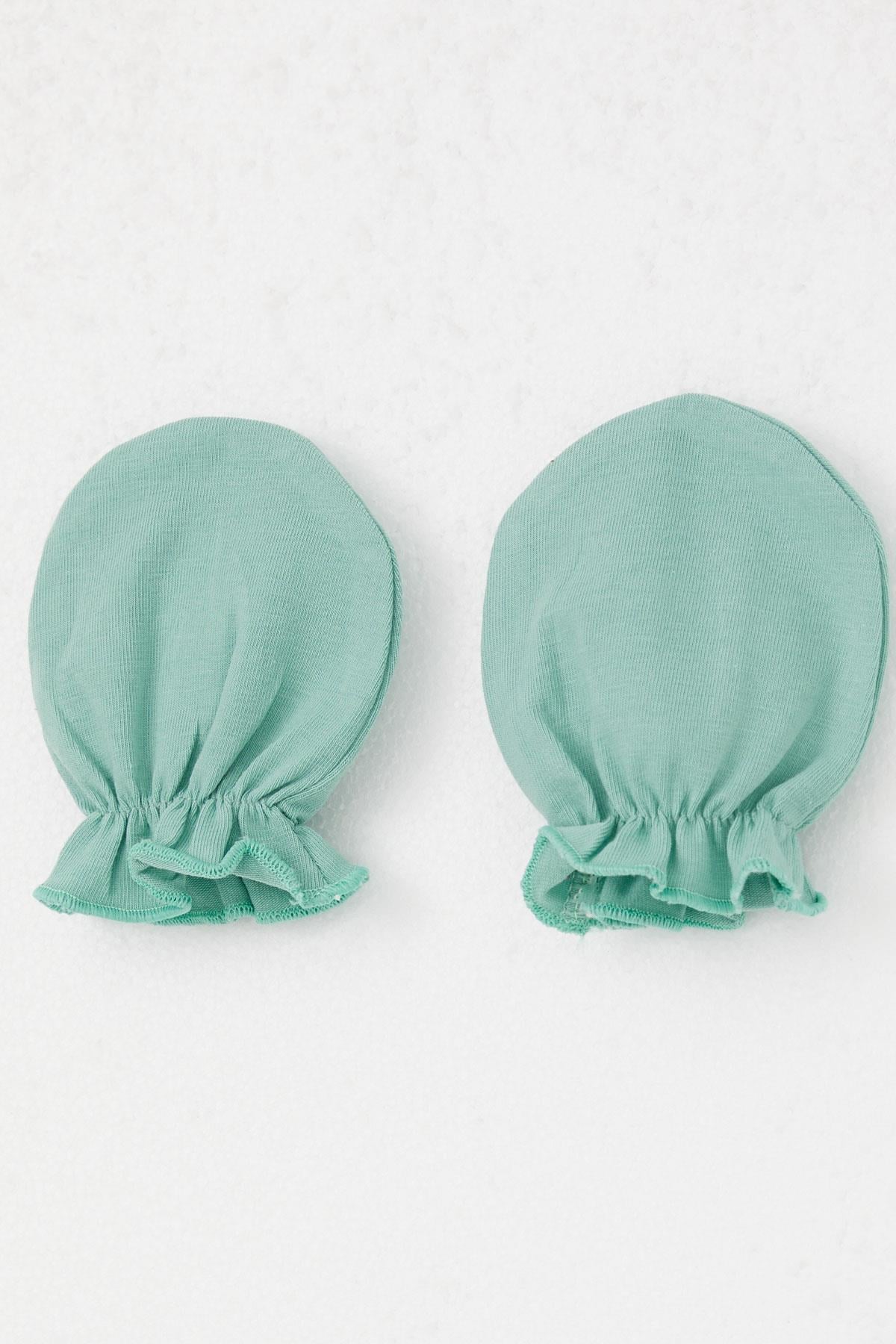 Breeze Yenidoğan Bebek Eldiven Basic Mint Yeşili (Standart)