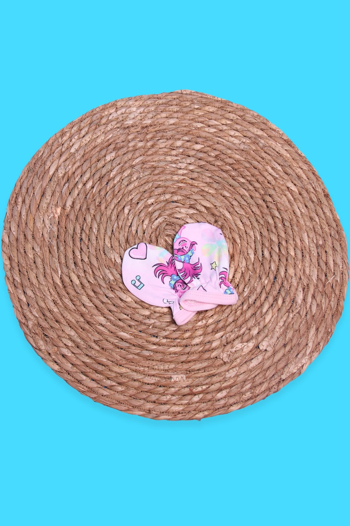 Breeze Yenidoğan Bebek Eldiveni Gökkuşağı Desenli Pembe