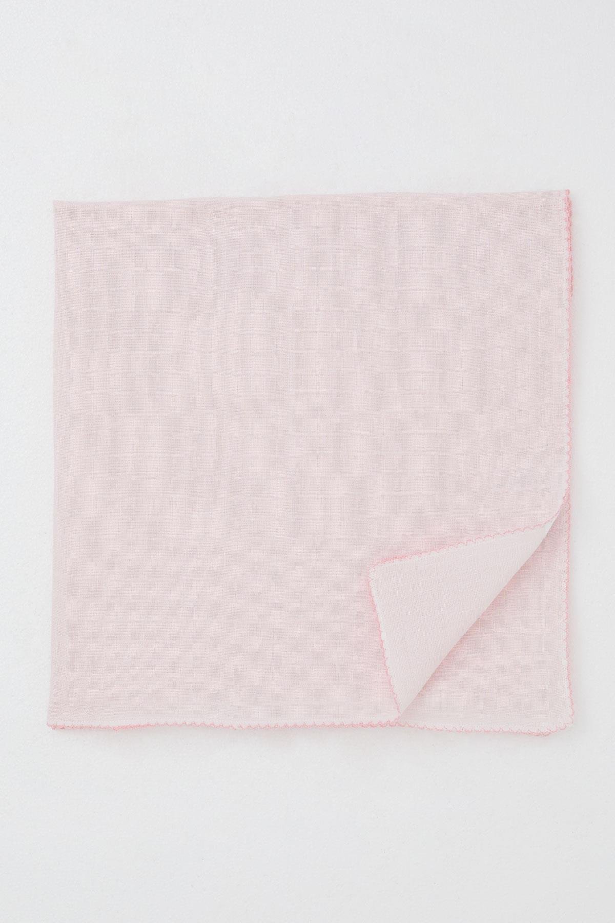 Breeze Yenidoğan Bebek Müslin Battaniye Kendinden Desenli Pembe (Standart)
