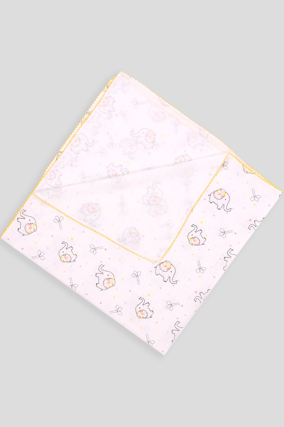 Breeze Yenidoğan Bebek Müslin Battaniye İş Makineli Yeşil (90 * 90 cm)