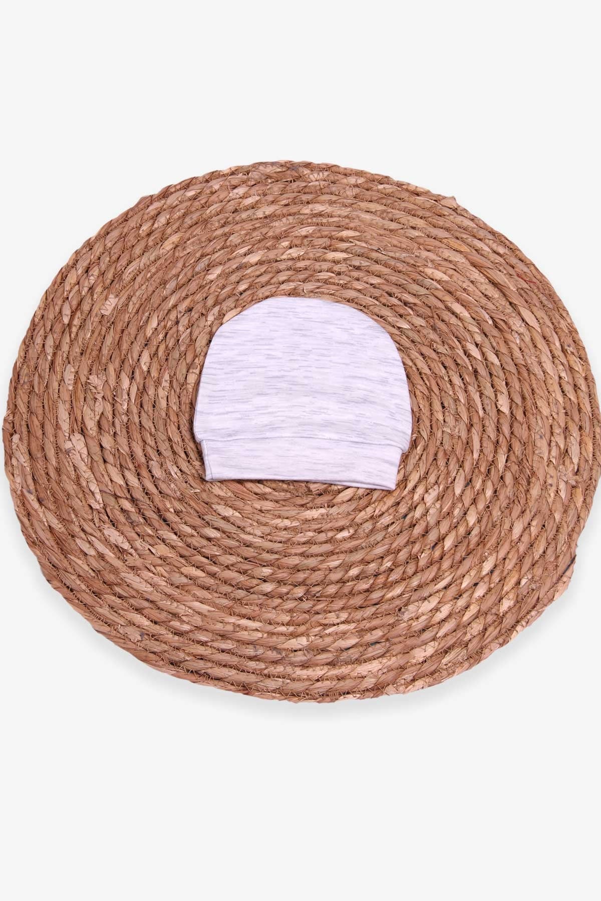 Breeze Yenidoğan Bebek Şapkası Basic Açık Gri Melanj