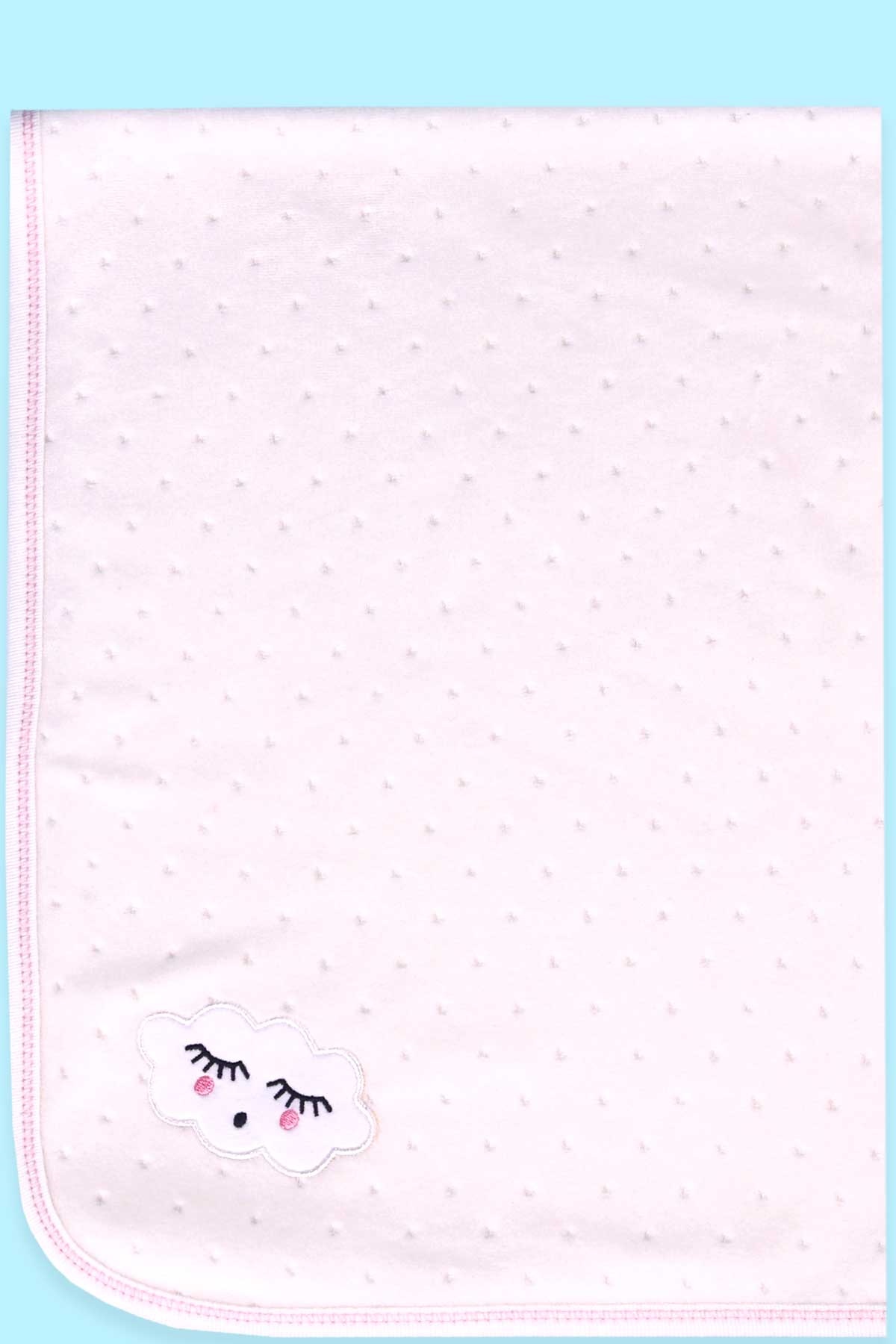 Breeze Yenidoğan Kadife Bebek Battaniyesi Bulutlu Ekru ( 77 x 86 cm )