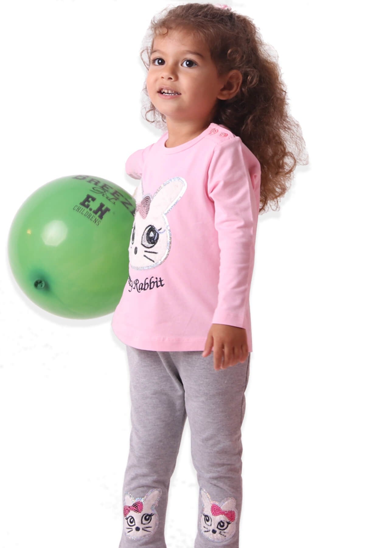 BREEZEKız Çocuk Tayt Takım Tavşanlı Pembe (1,5-5 Yaş)