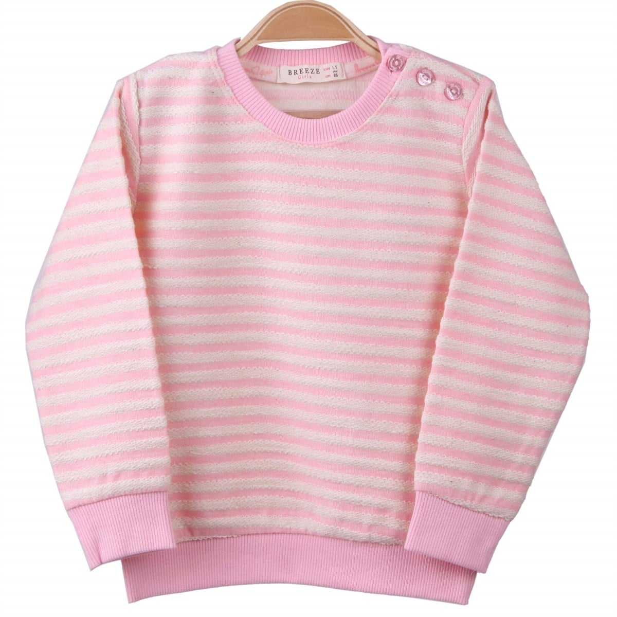 Sweatshirt BREEZE Pembe Ekru