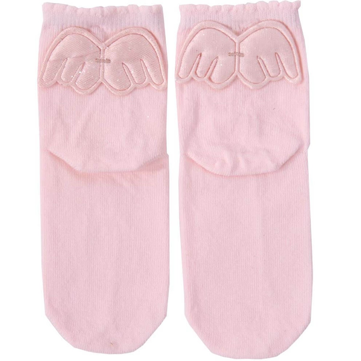 Melek Kanatlı Soket Çorap Breeze  Pembe