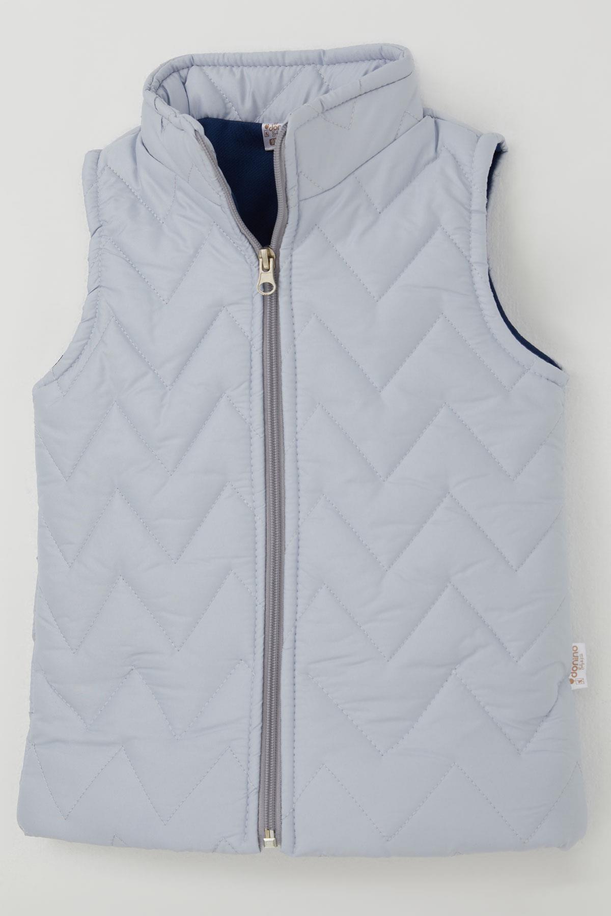 Donino Erkek Çocuk Eşofman Takımı Aslan Baskılı Zikzaklı Mikro Yelekli Açık Kahverengi (2-5 Yaş)