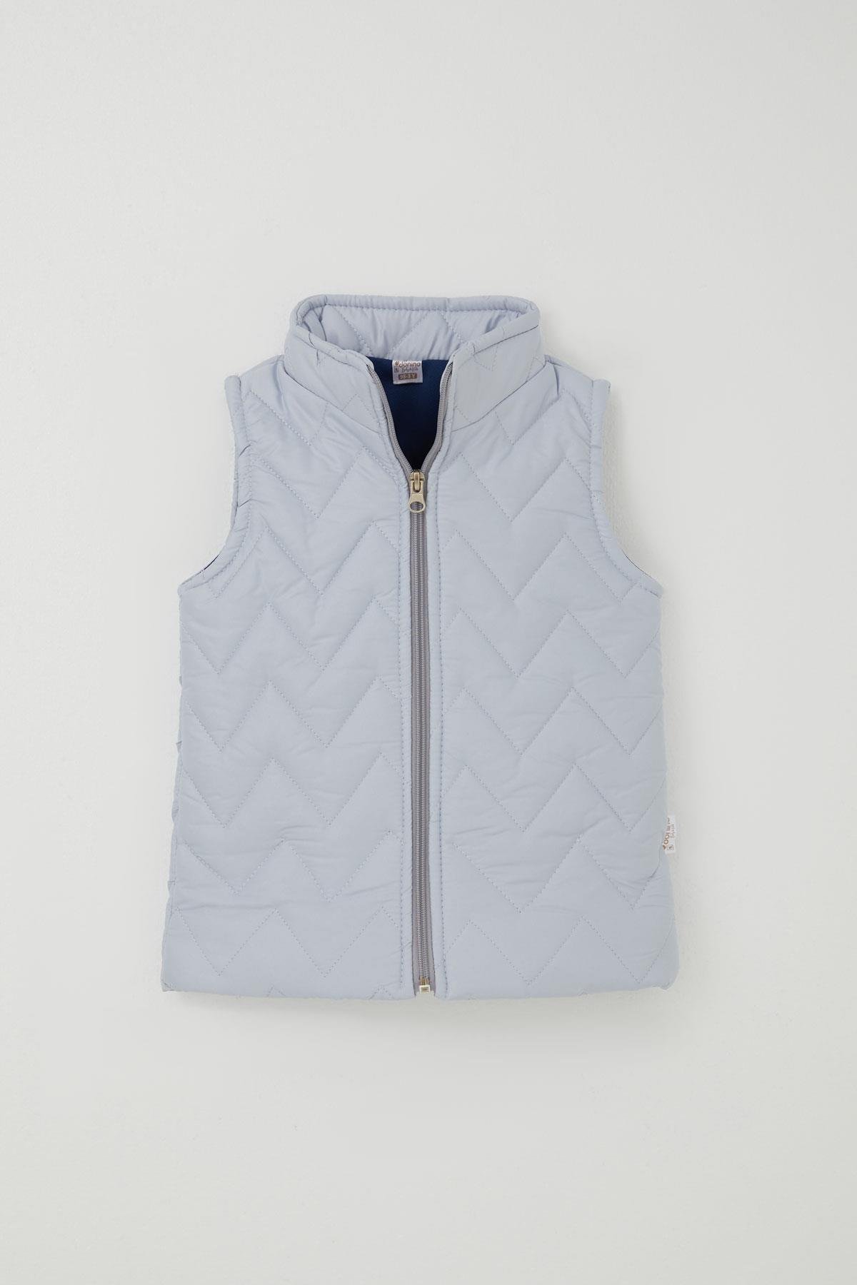 Donino Erkek Çocuk Eşofman Takımı Aslan Baskılı Zikzaklı Mikro Yelekli Açık Kahverengi (2-5 Yaş)