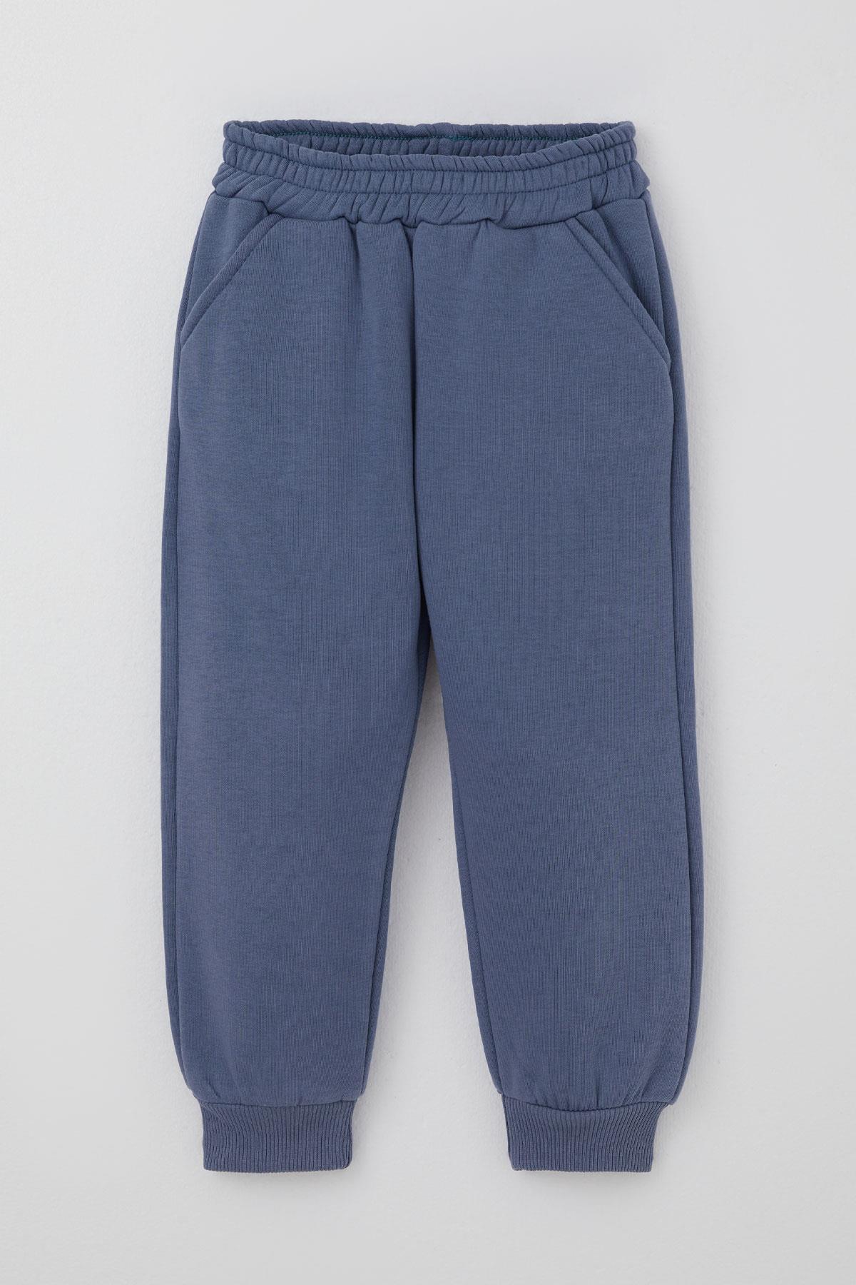 Donino Erkek Çocuk Eşofman Takımı Püskürtme Boya Desenli Cep Detaylı Ekru (2-5 Yaş)