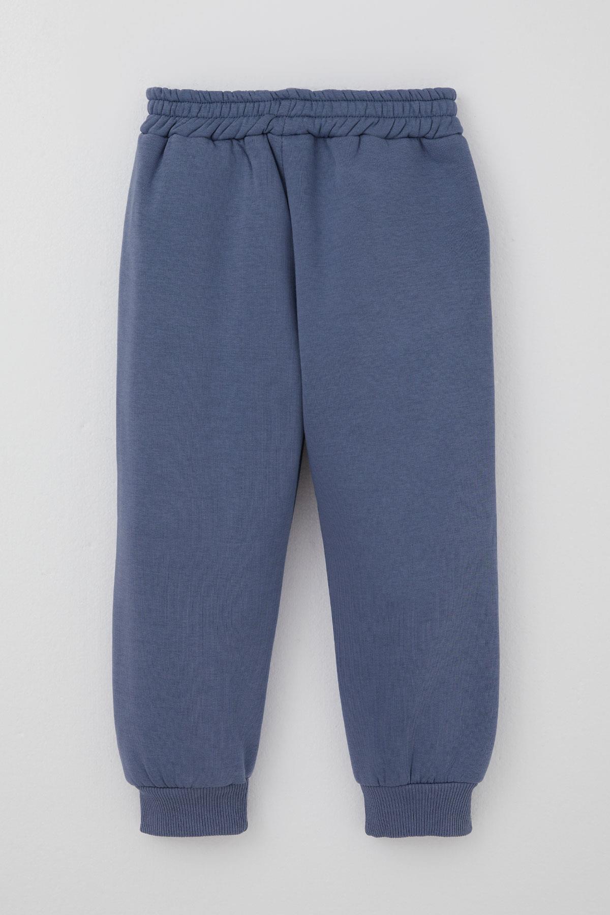 Donino Erkek Çocuk Eşofman Takımı Püskürtme Boya Desenli Cep Detaylı Ekru (2-5 Yaş)