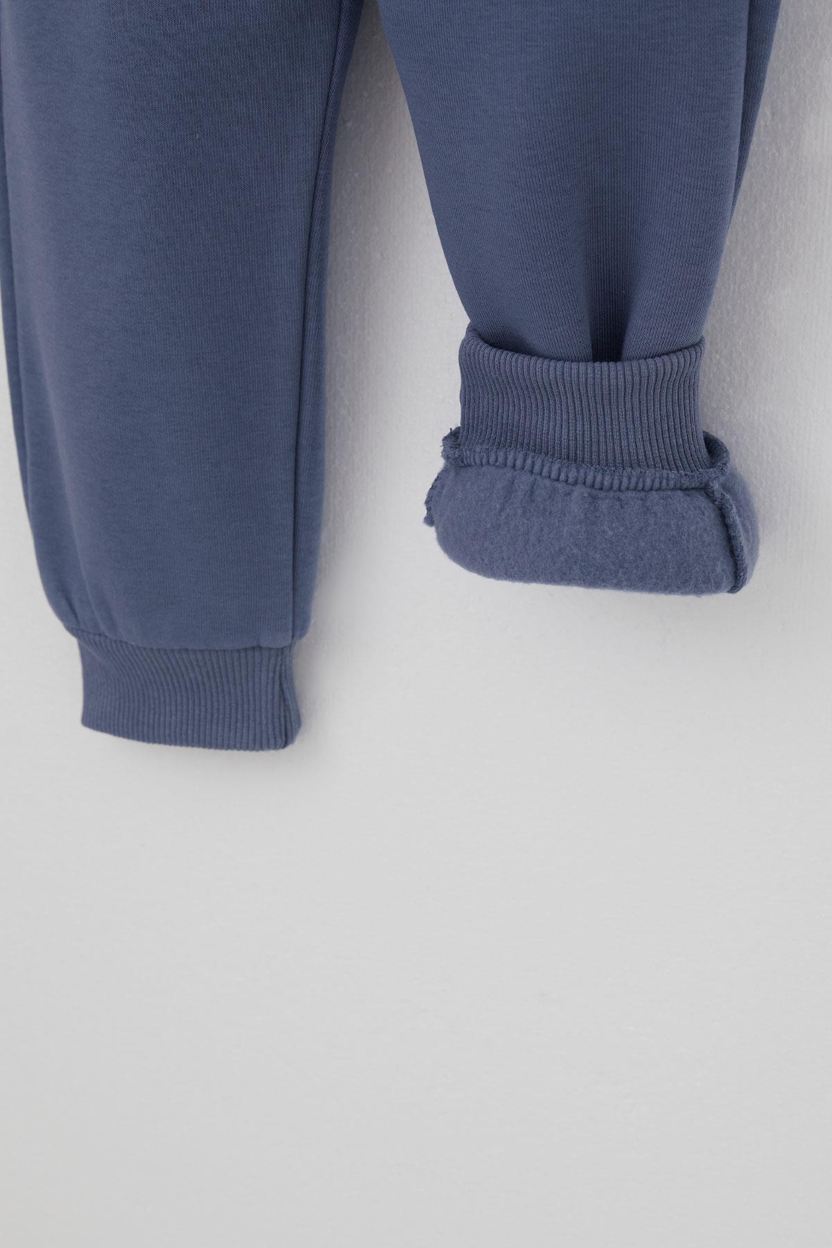 Donino Erkek Çocuk Eşofman Takımı Püskürtme Boya Desenli Cep Detaylı Ekru (2-5 Yaş)