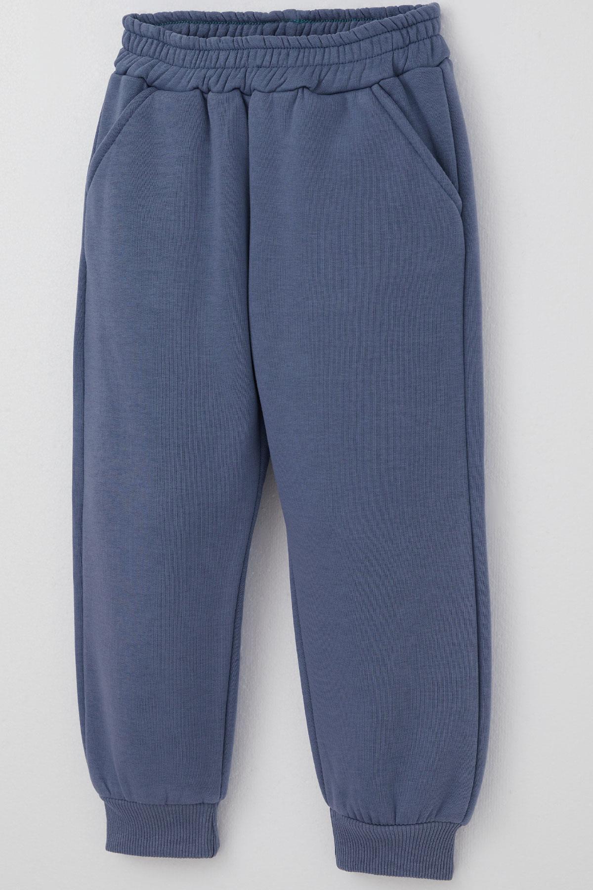 Donino Erkek Çocuk Eşofman Takımı Püskürtme Boya Desenli Cep Detaylı Ekru (2-5 Yaş)