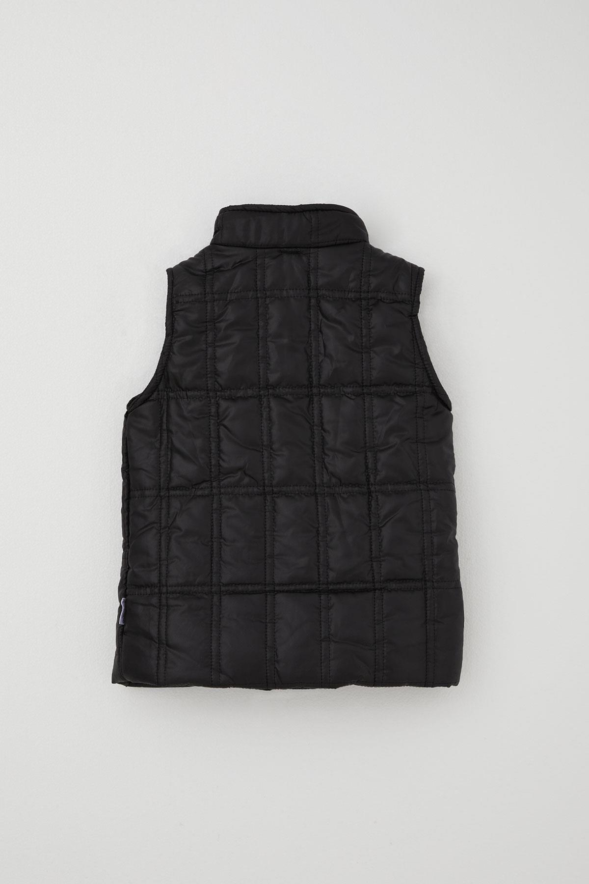 Donino Erkek Çocuk Eşofman Takımı Yazı Baskılı Kare Mikro Yelekli İndigo (2-4 Yaş)