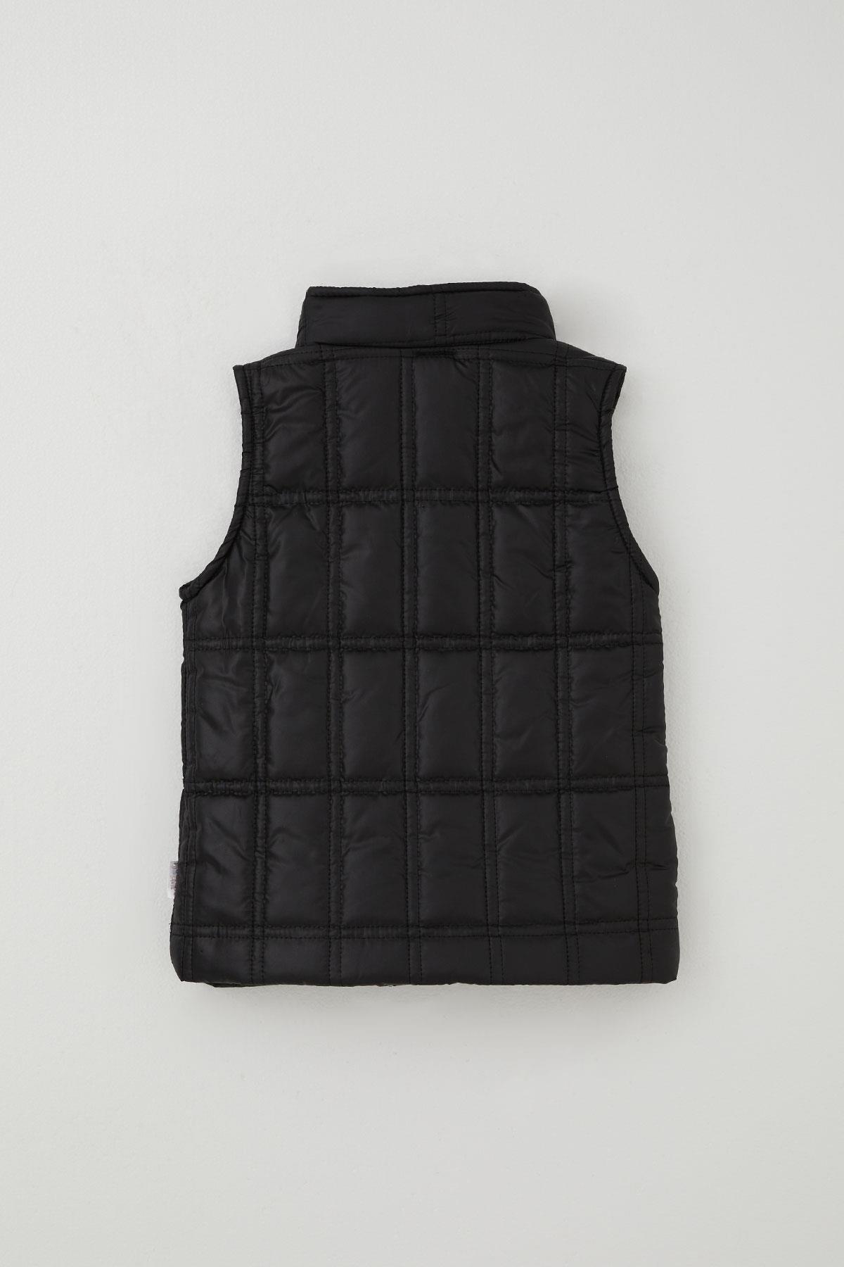 Donino Erkek Çocuk Eşofman Takımı Yazı Baskılı Kare Mikro Yelekli Haki Yeşil (2-5 Yaş)