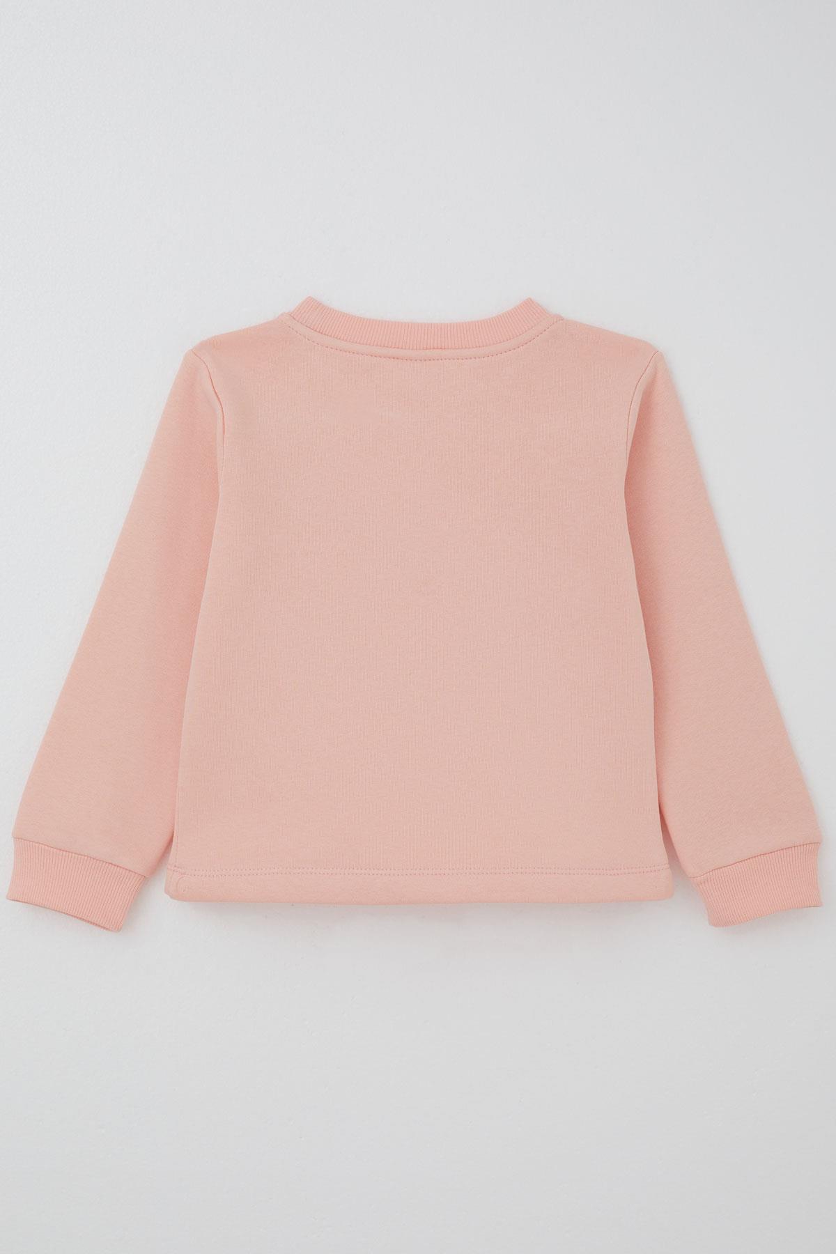 Donino Kız Çocuk Eşofman Takımı Çiçek Desenli Yelekli Pembe (2-5 Yaş)