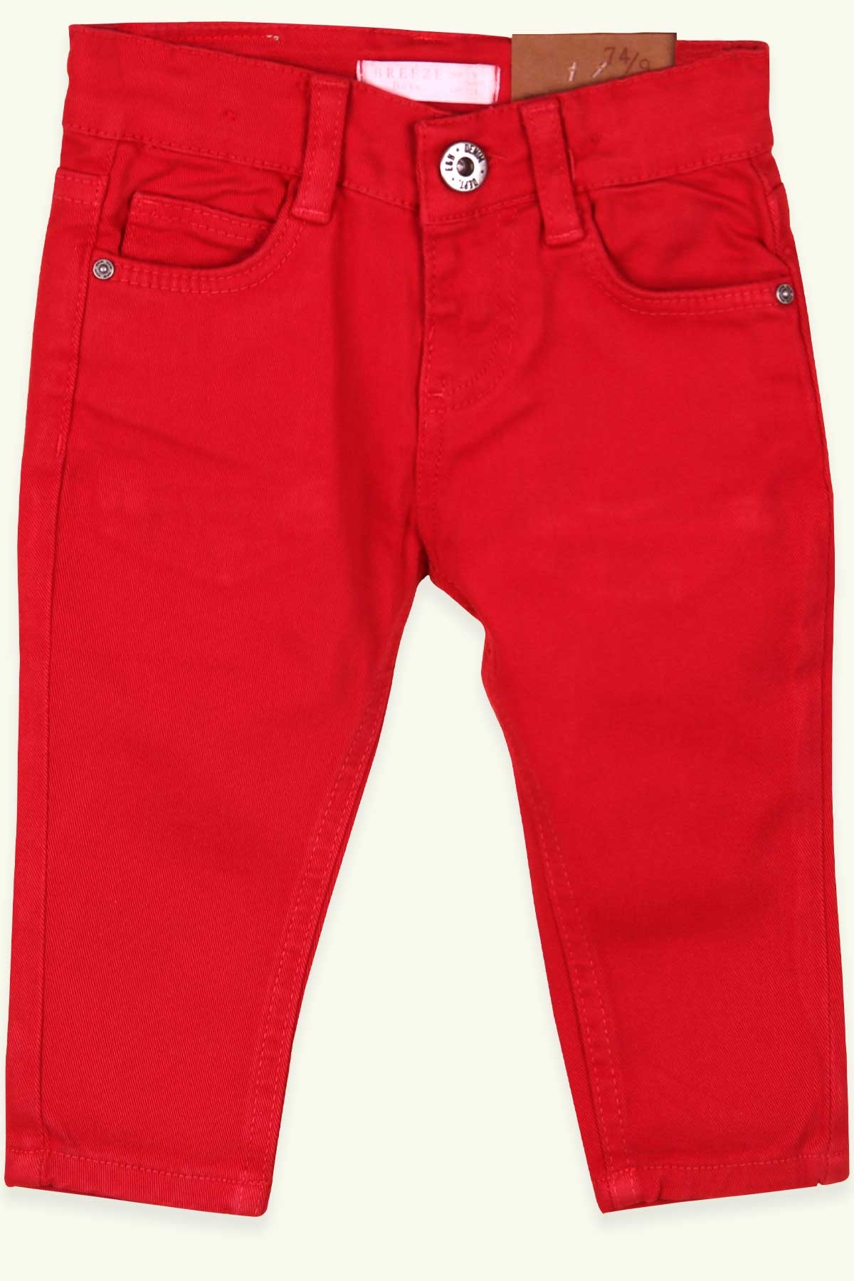 E&H Erkek Bebek Keten Pantolon Kırmızı (9 Ay)