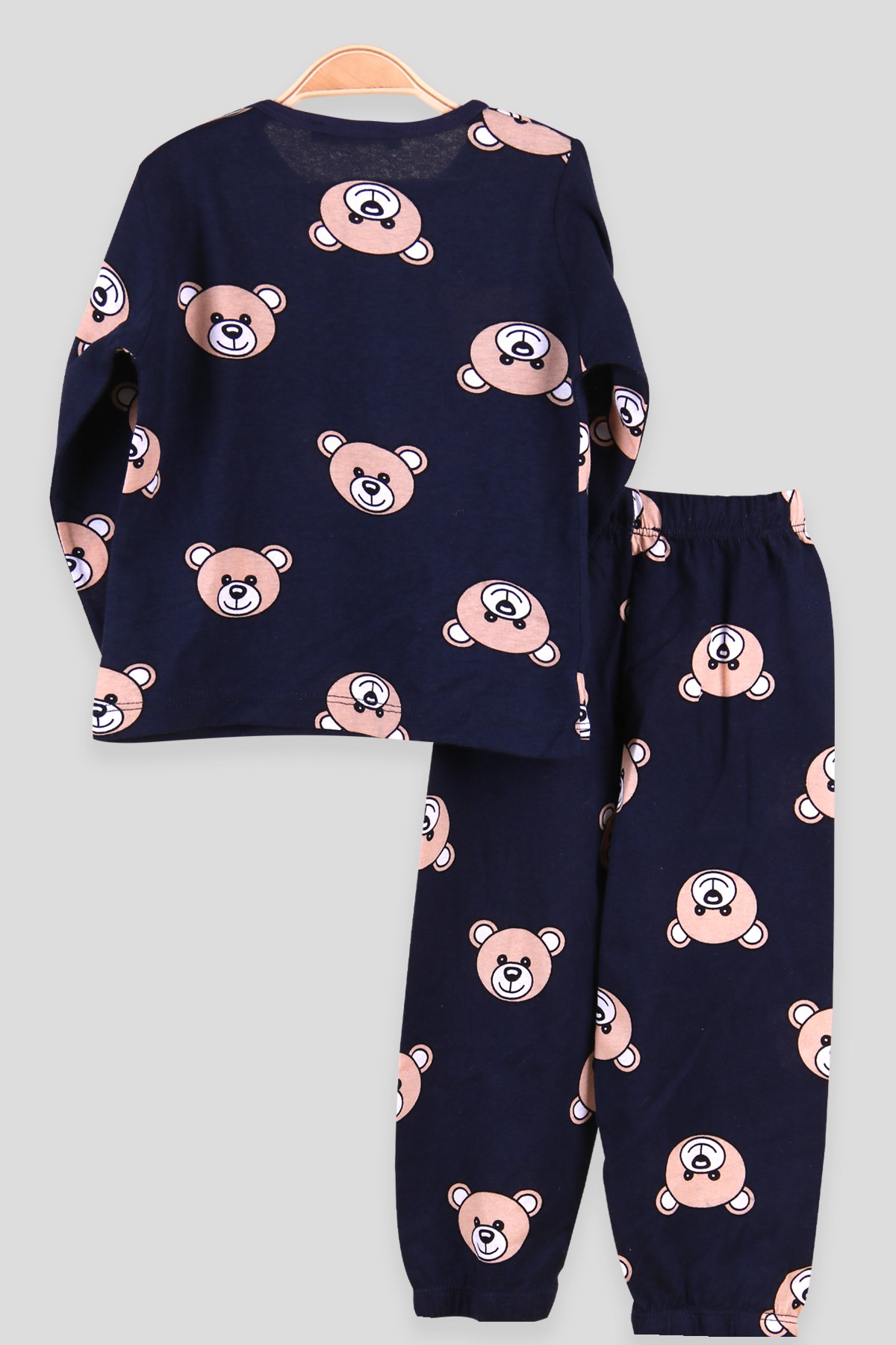 E&H Erkek Çocuk Pijama Takımı Ayıcık Desenli Lacivert (2-6 Yaş)