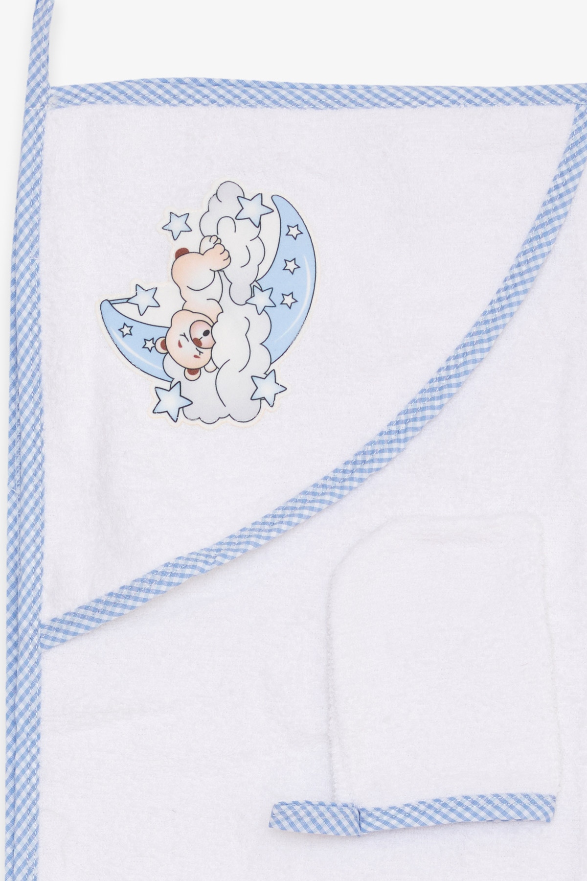 Eke Baby Erkek Bebek Kurulama Havlusu Keseli Ekru (75 x 75 cm)