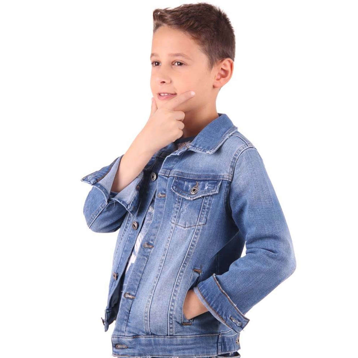 Erkek Çocuk Kot Ceket Breeze Mavi