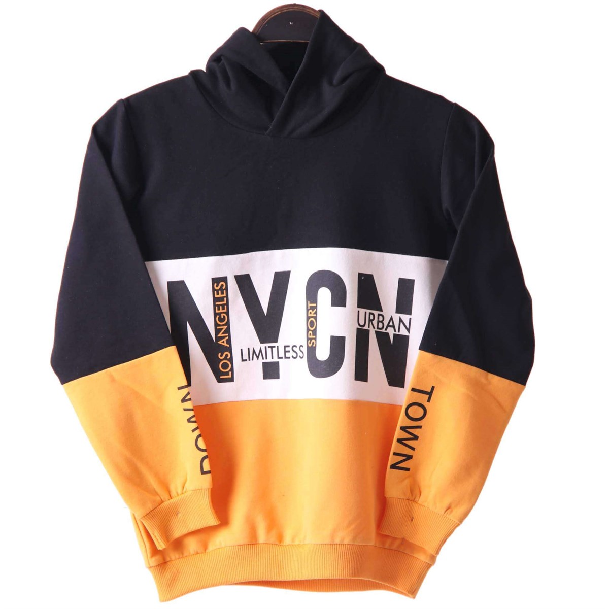 Erkek Çocuk Kapüşonlu Sweat Sarı-Siyah (8-14 Yaş) BREEZE