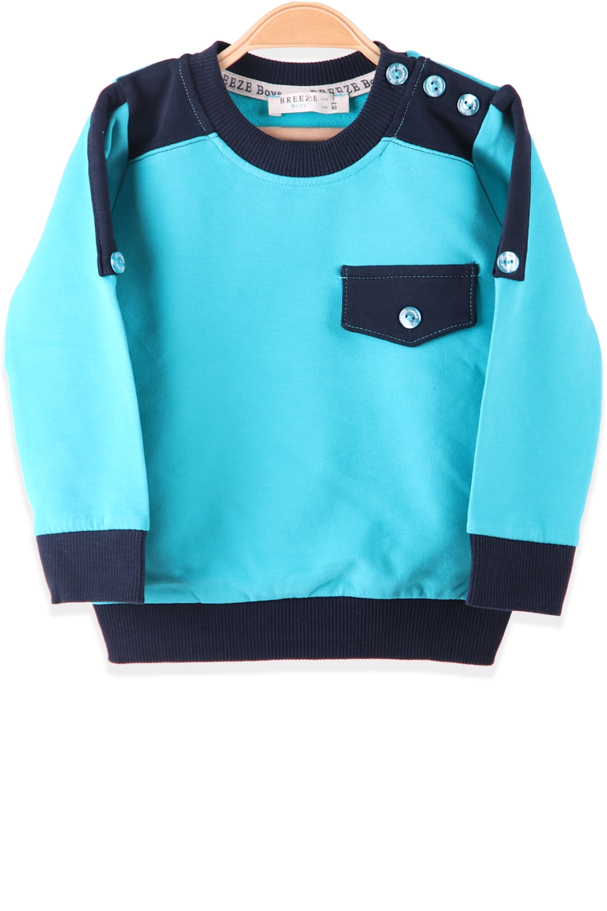 Erkek Çocuk Sweatshirt  Turkuaz (1-4 Yaş) BREEZE