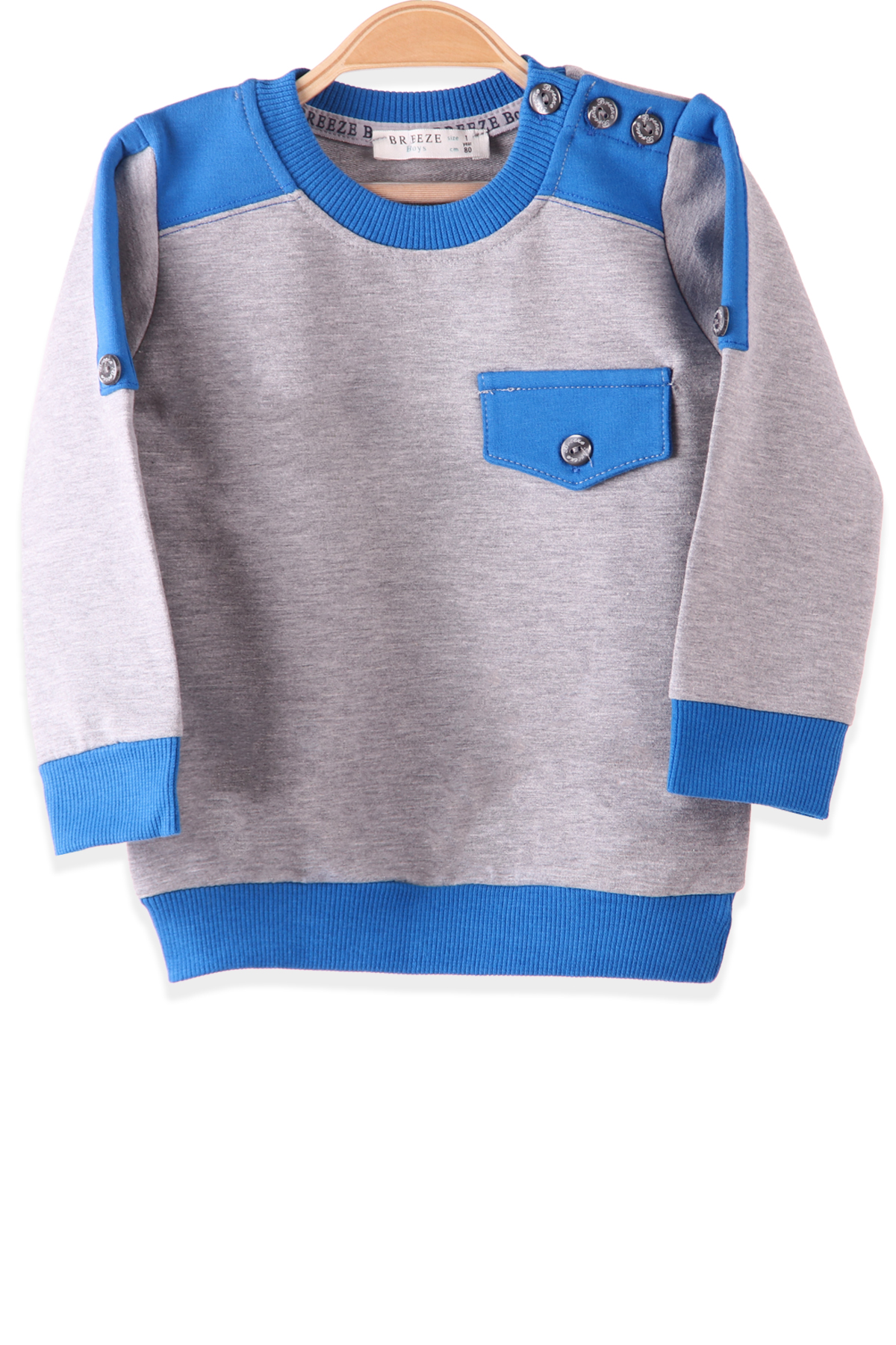 Erkek Çocuk Sweatshirt Gri (1-4 Yaş) BREEZE