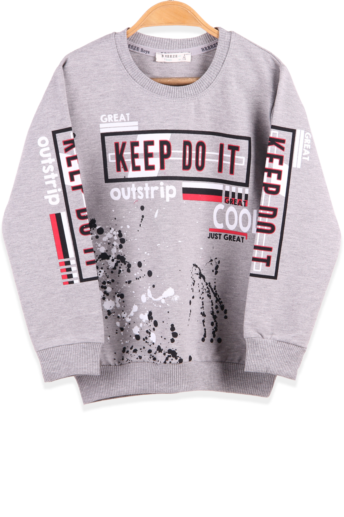 Erkek Çocuk Sweatshirt Gri (6-12 Yaş) BREEZE