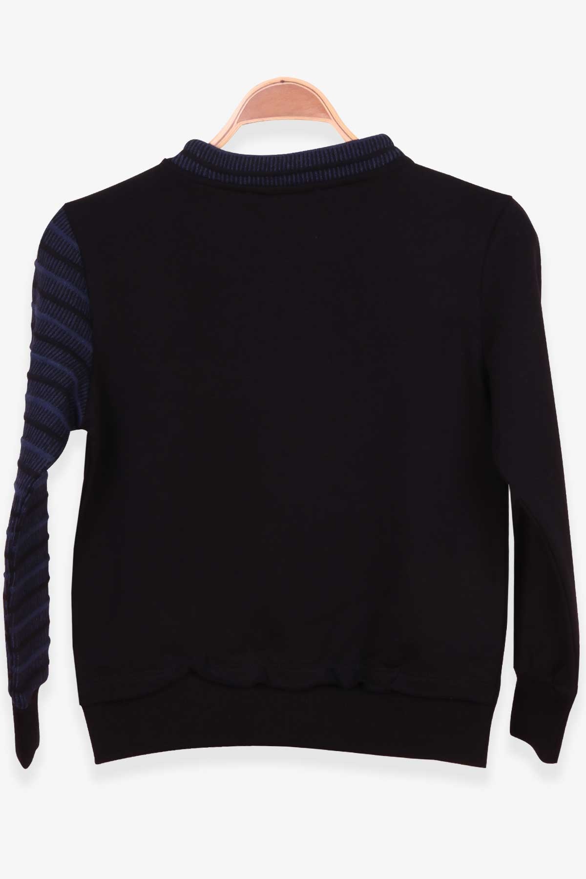 Escabel Erkek Çocuk Sweatshirt Cep Detaylı Siyah (5-8 Yaş)