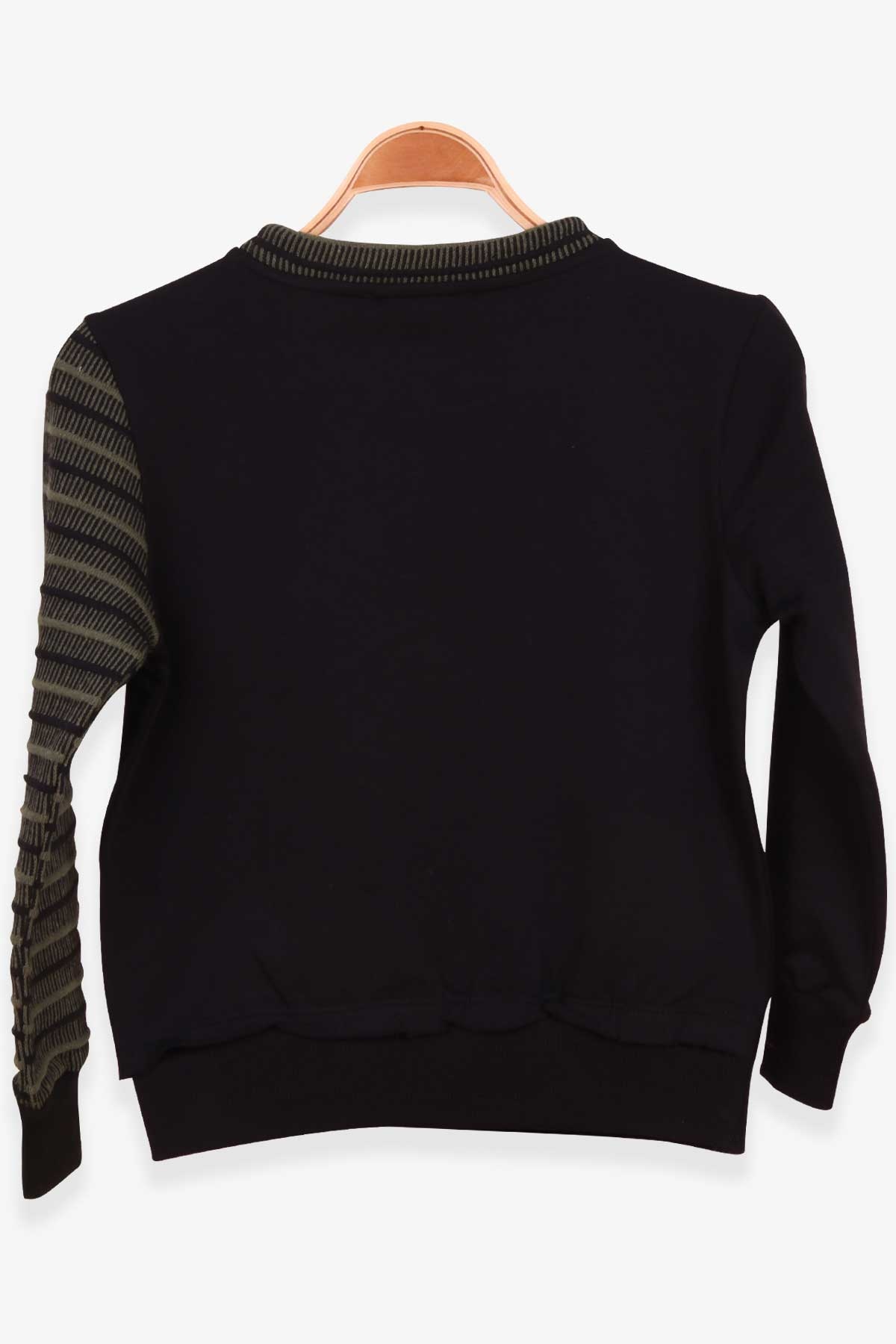 Escabel Erkek Çocuk Sweatshirt Cep Detaylı Siyah (5-8 Yaş)