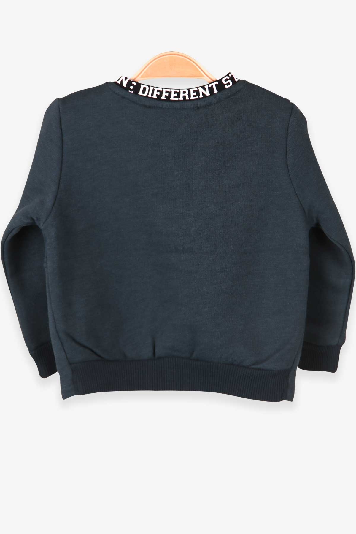 Escabel Erkek Çocuk Sweatshirt Cepleri Fermuarlı Zümrüt Yeşili (1-4 Yaş)