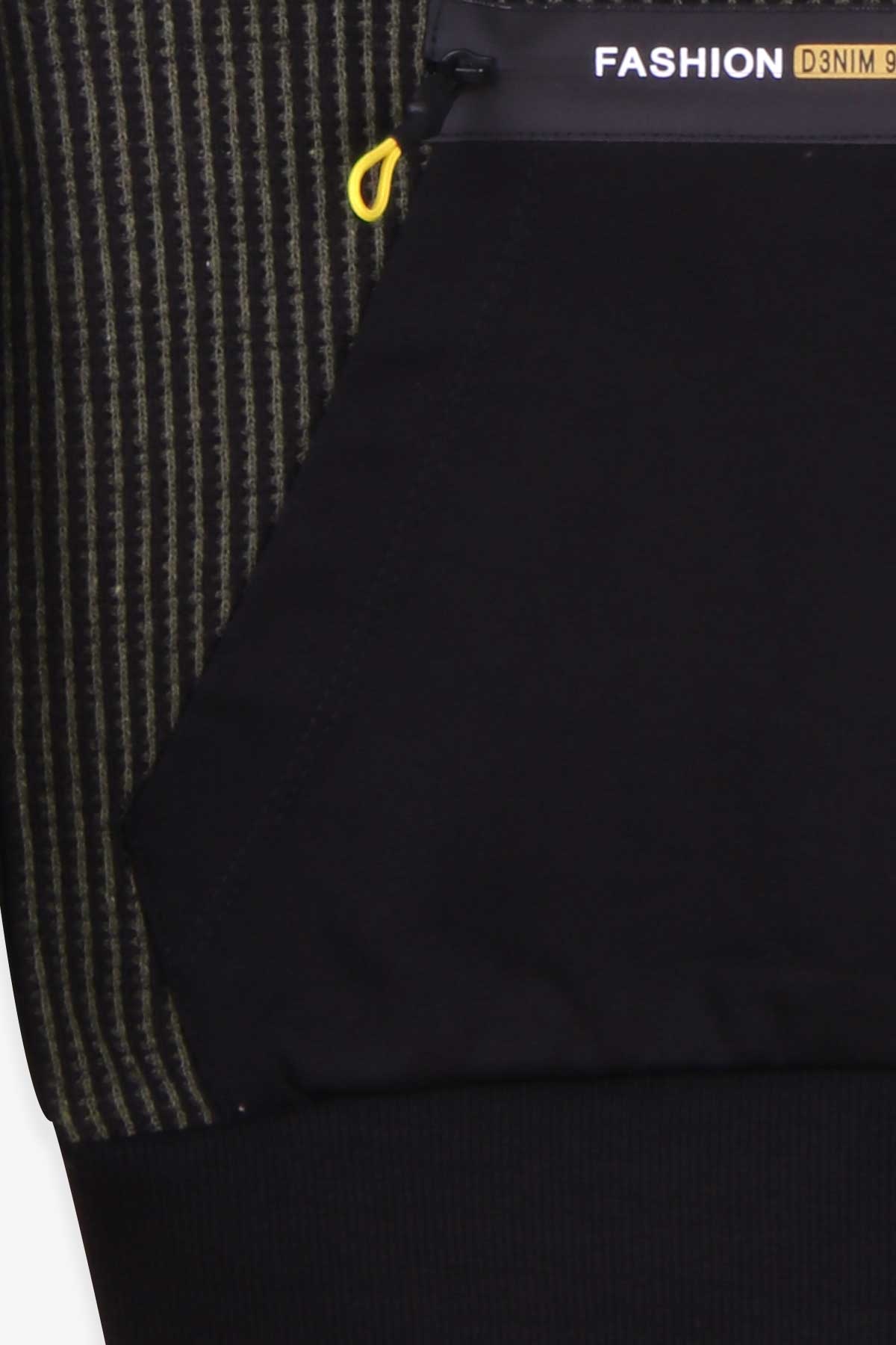 Escabel Erkek Çocuk Sweatshirt Çizgili Yeşil (5-8 Yaş)