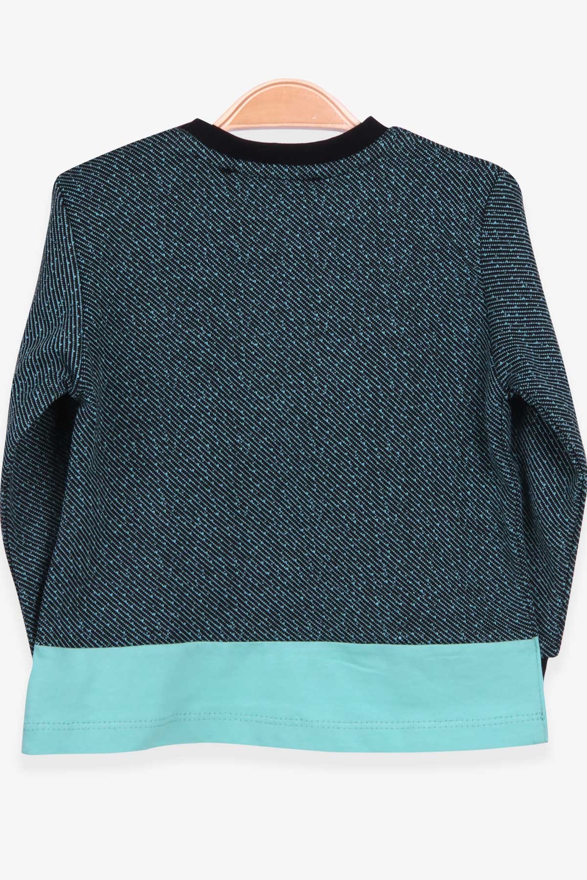 Escabel Erkek Çocuk Sweatshirt Desenli Mint Yeşili (1-4 Yaş)