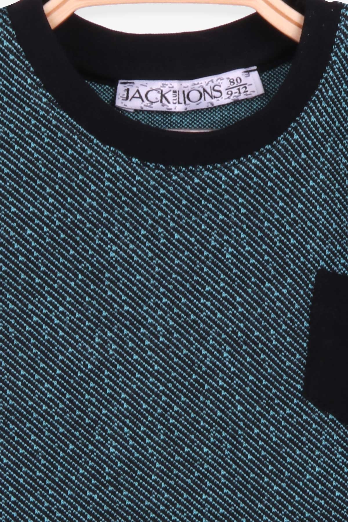 Escabel Erkek Çocuk Sweatshirt Desenli Mint Yeşili (1-4 Yaş)