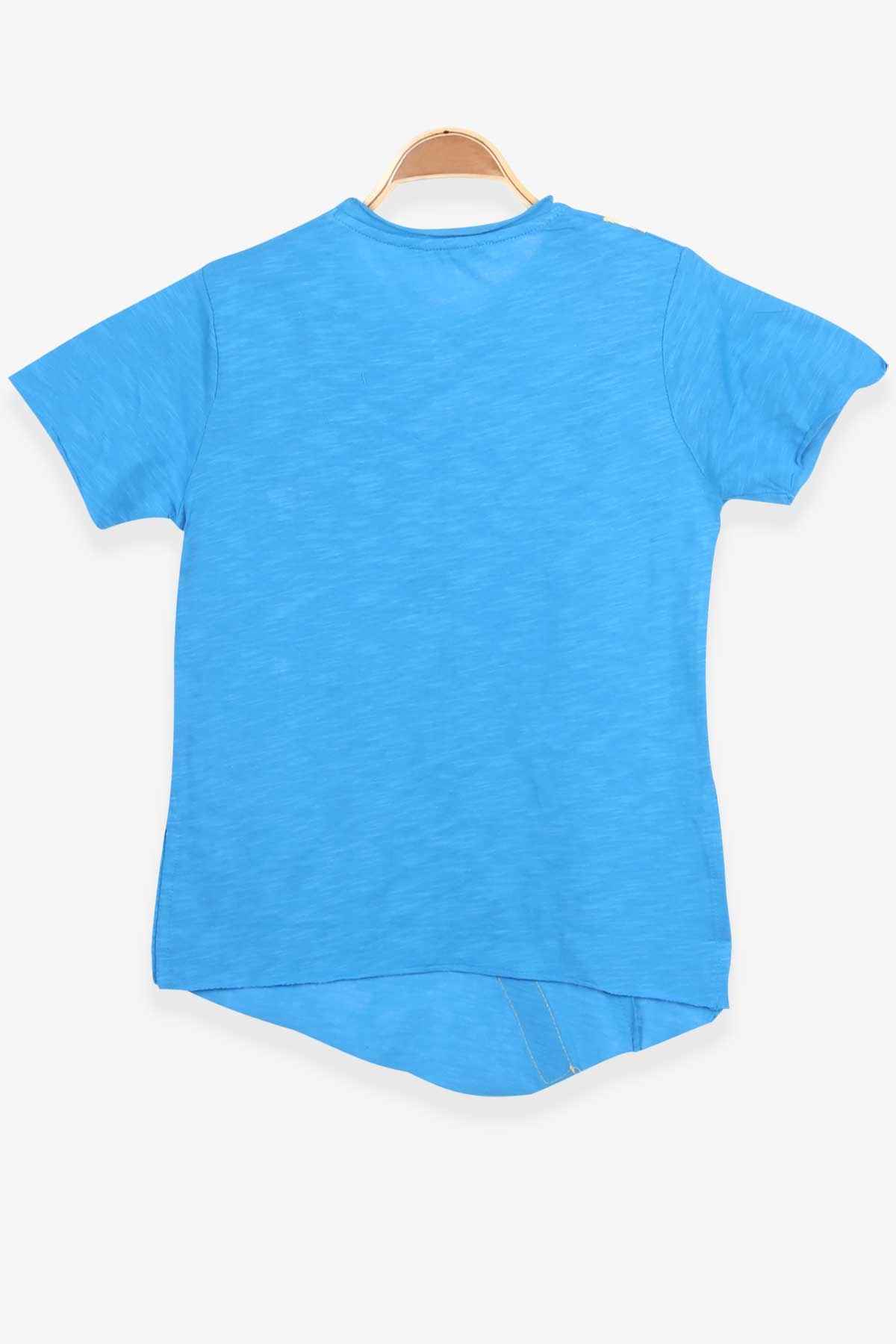 Escabel Erkek Çocuk Tişört Baskılı Armalı Mavi (5-16 Yaş)