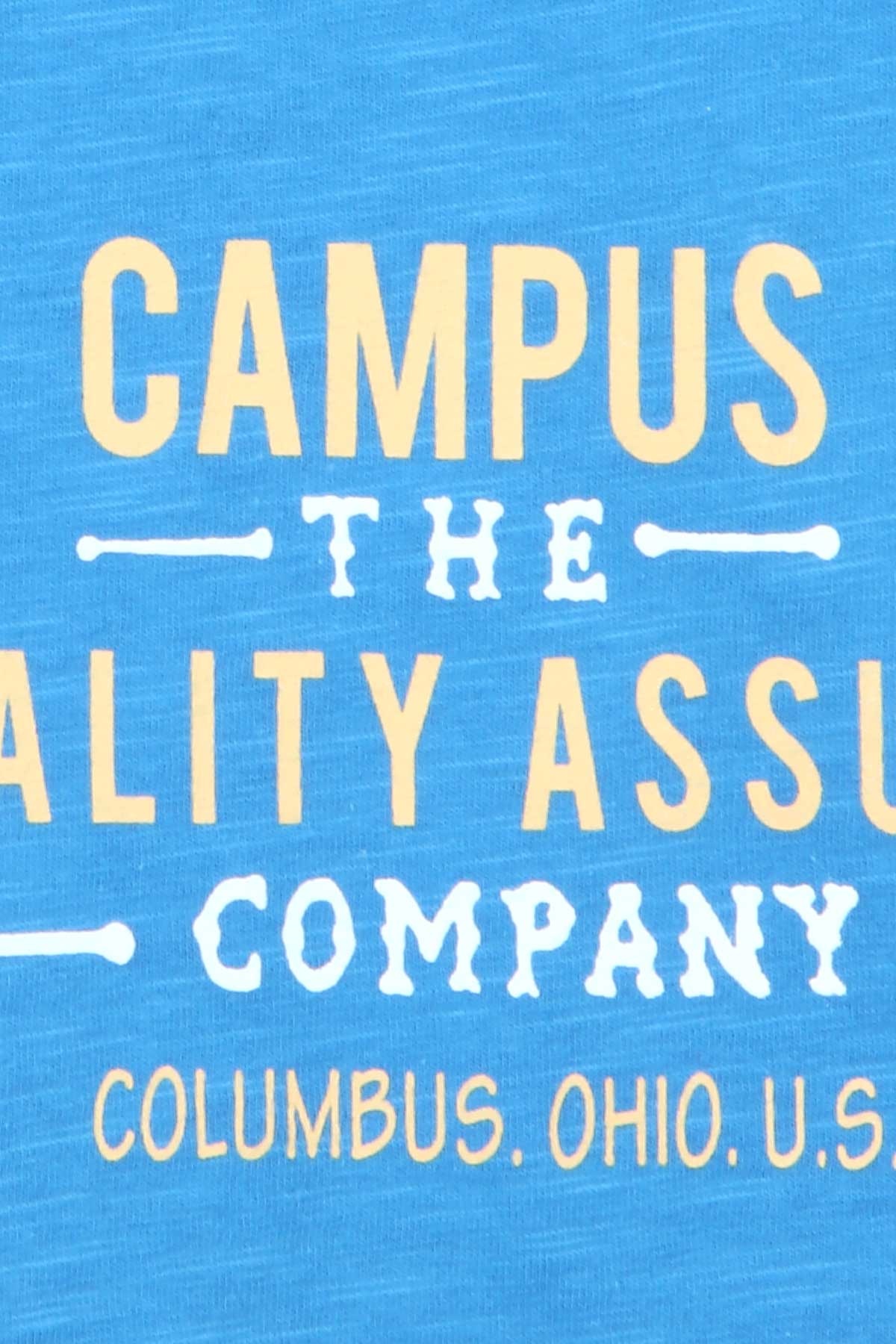 Escabel Erkek Çocuk Tişört Baskılı Armalı Mavi (5-16 Yaş)