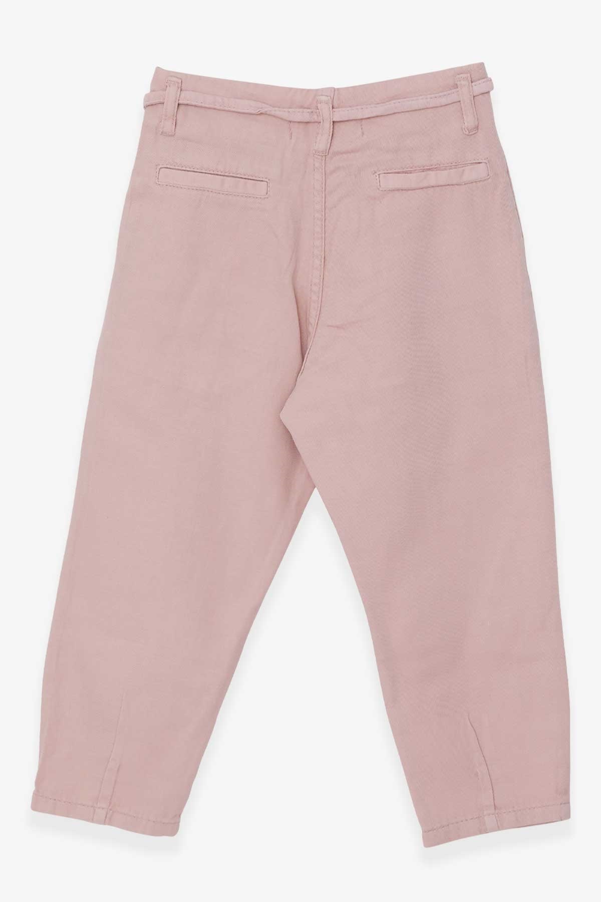 Escabel Kız Çocuk Gabardin Pantolon Pileli Pudra (5-9 Yaş)