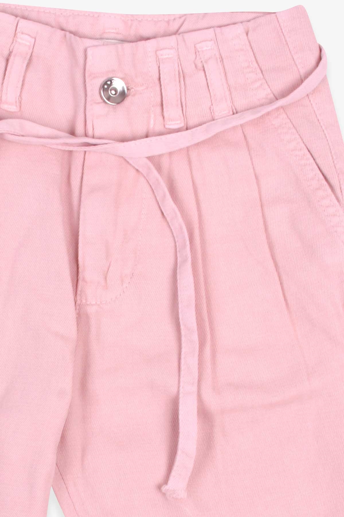 Escabel Kız Çocuk Gabardin Pantolon Pileli Pudra (5-14 Yaş)